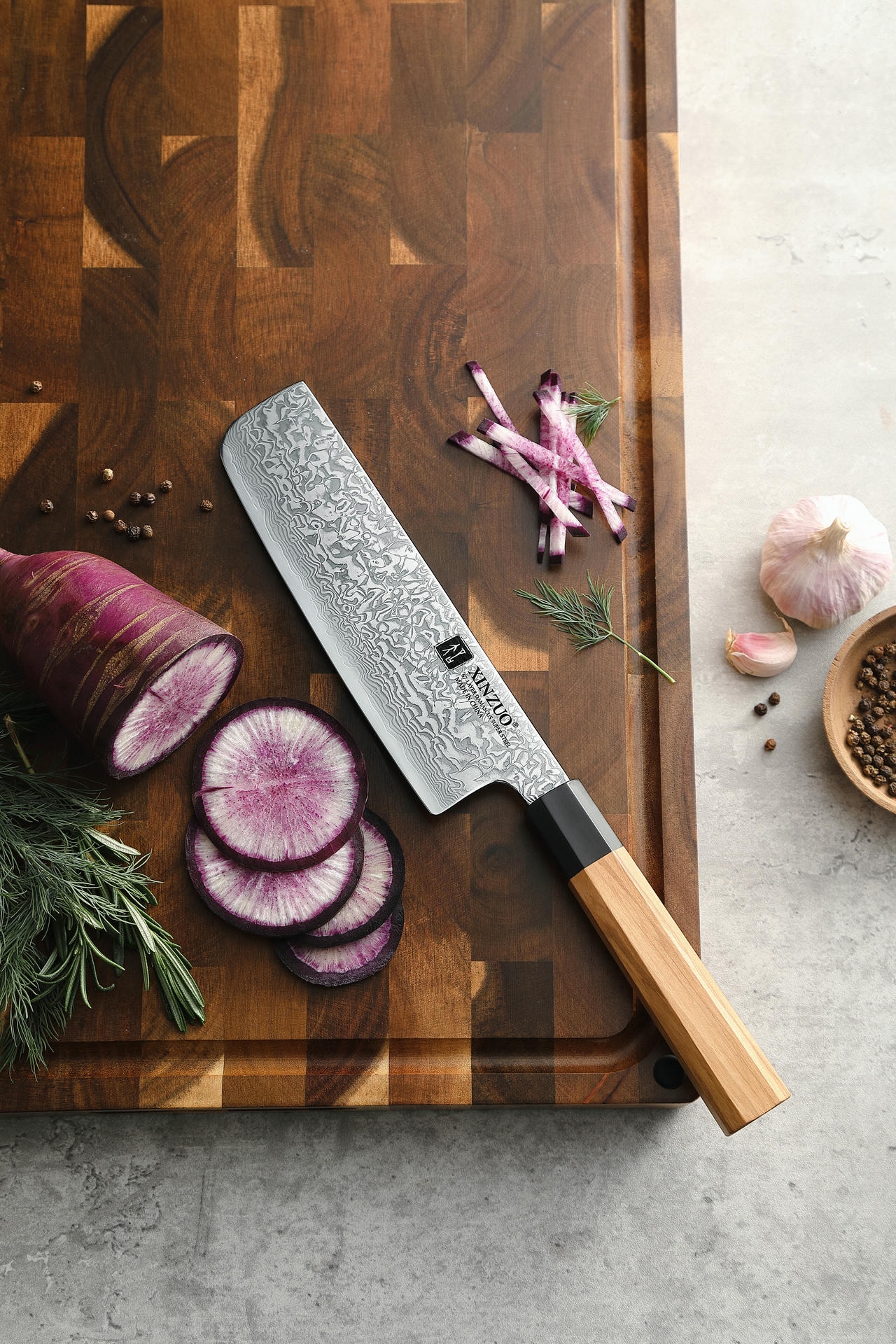 Der Griff des Nakiri-Messers XinZuo Zhen PM8O