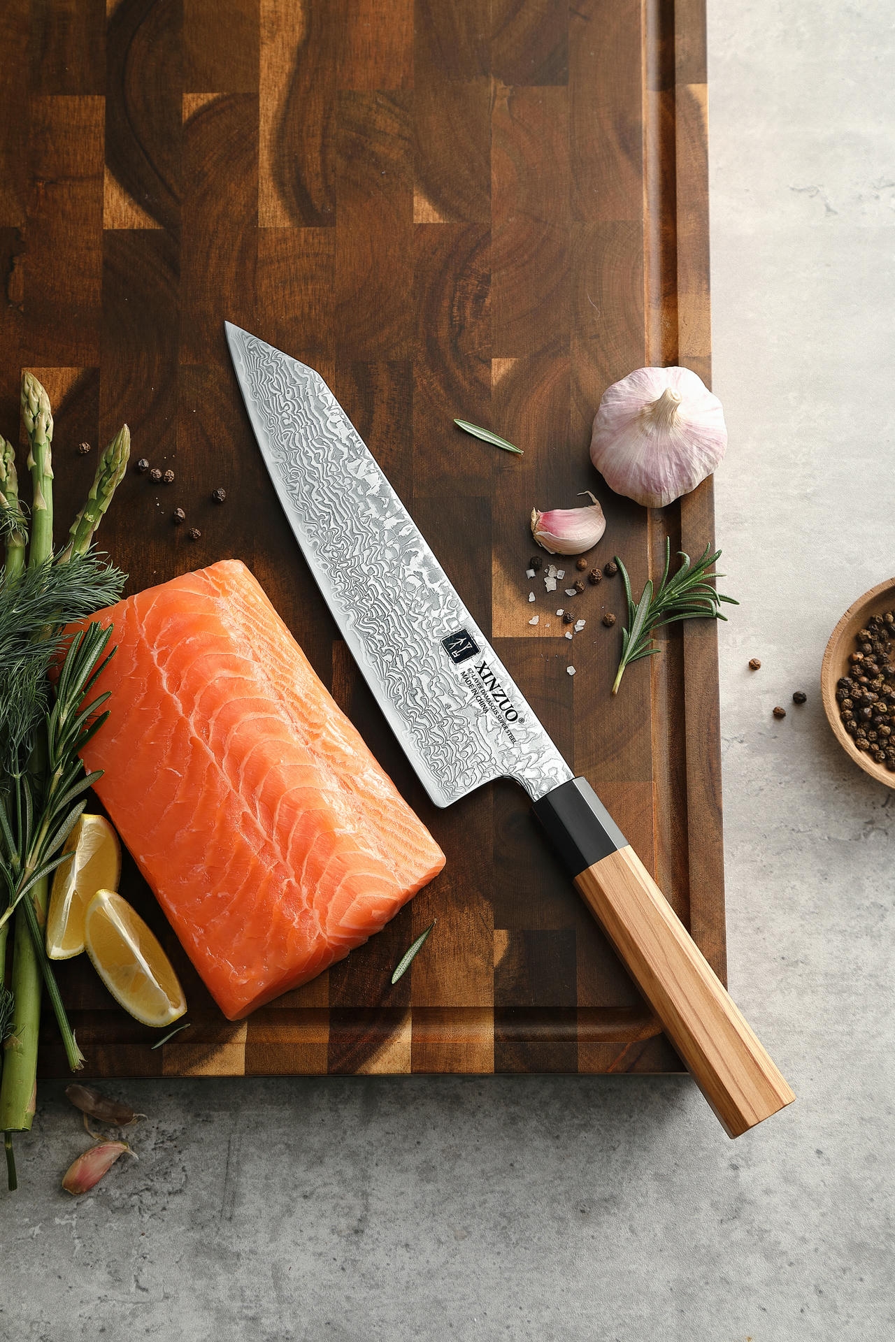 Der Griff des Kochmessers Bunka XinZuo Zhen PM8O