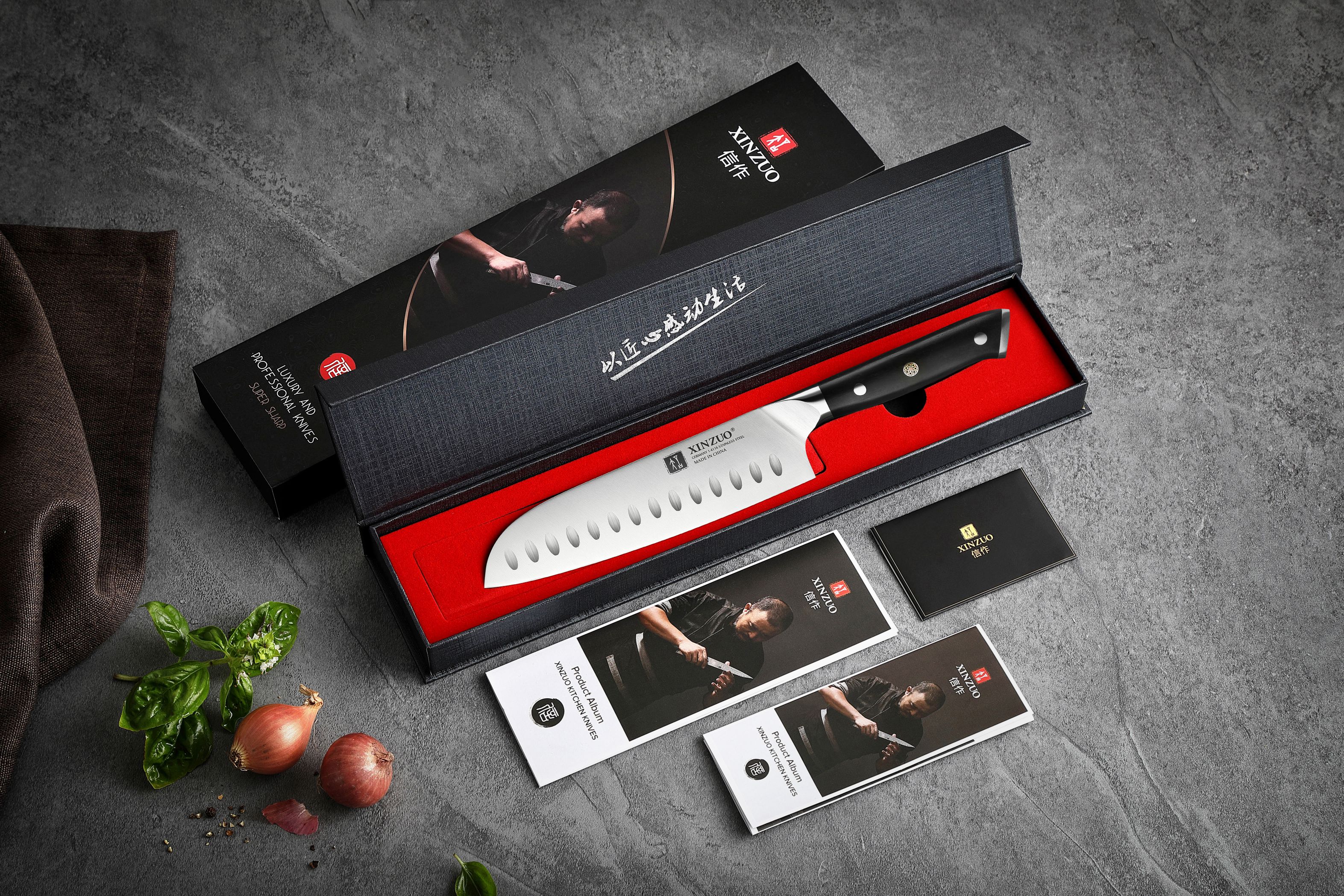 Luxuriöse Geschenkbox Santoku Messer XinZuo B13S