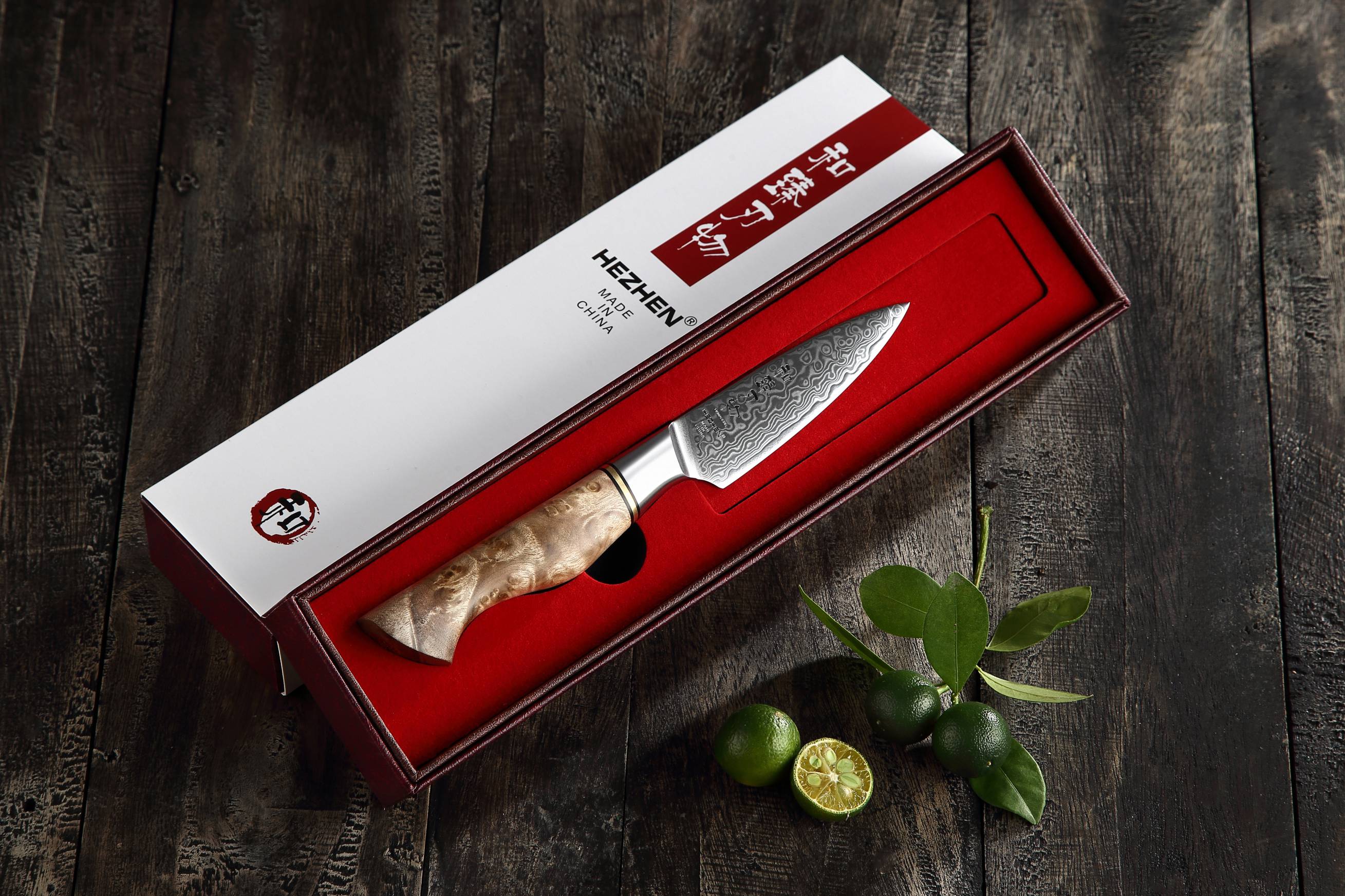 Luxuriöse Geschenkbox Schälmessers HEZHEN Master B30
