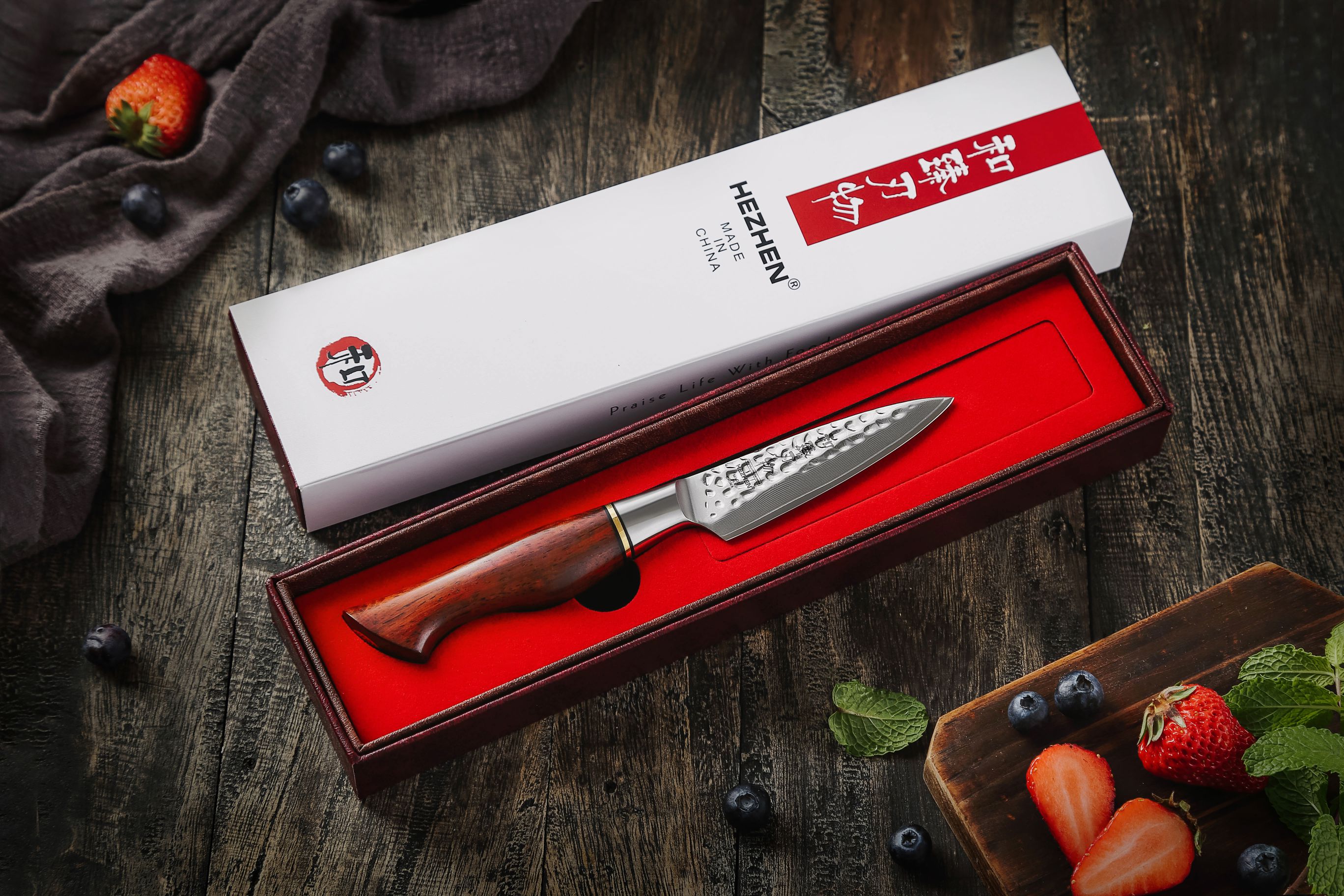 Luxuriöse Geschenkbox Schälmessers HEZHEN Master B30R