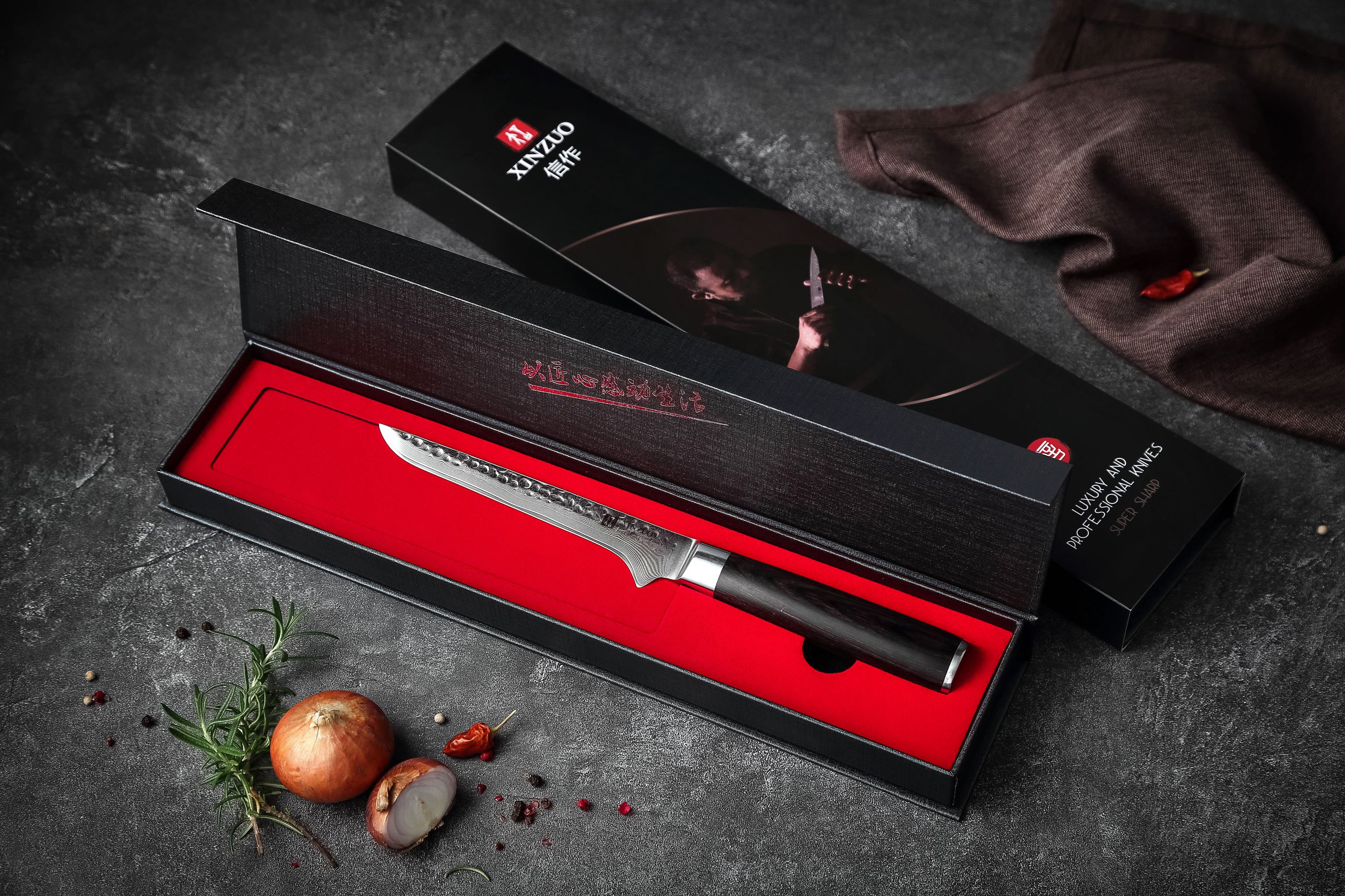 Luxuriöse Geschenkbox Ausbeinmesser XinZuo He B1H