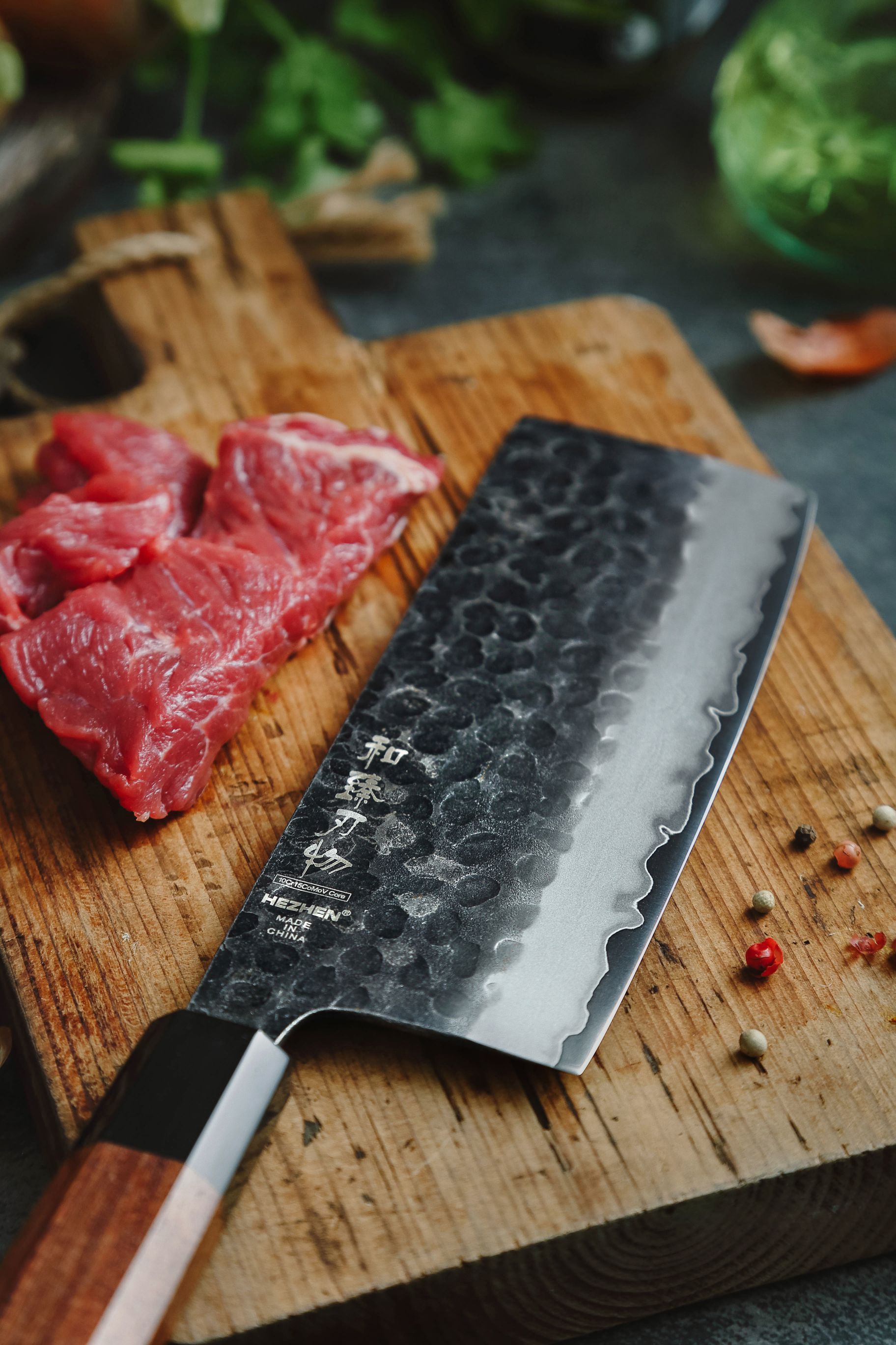 Klinge des Nakiri-Messers HEZHEN PM8S