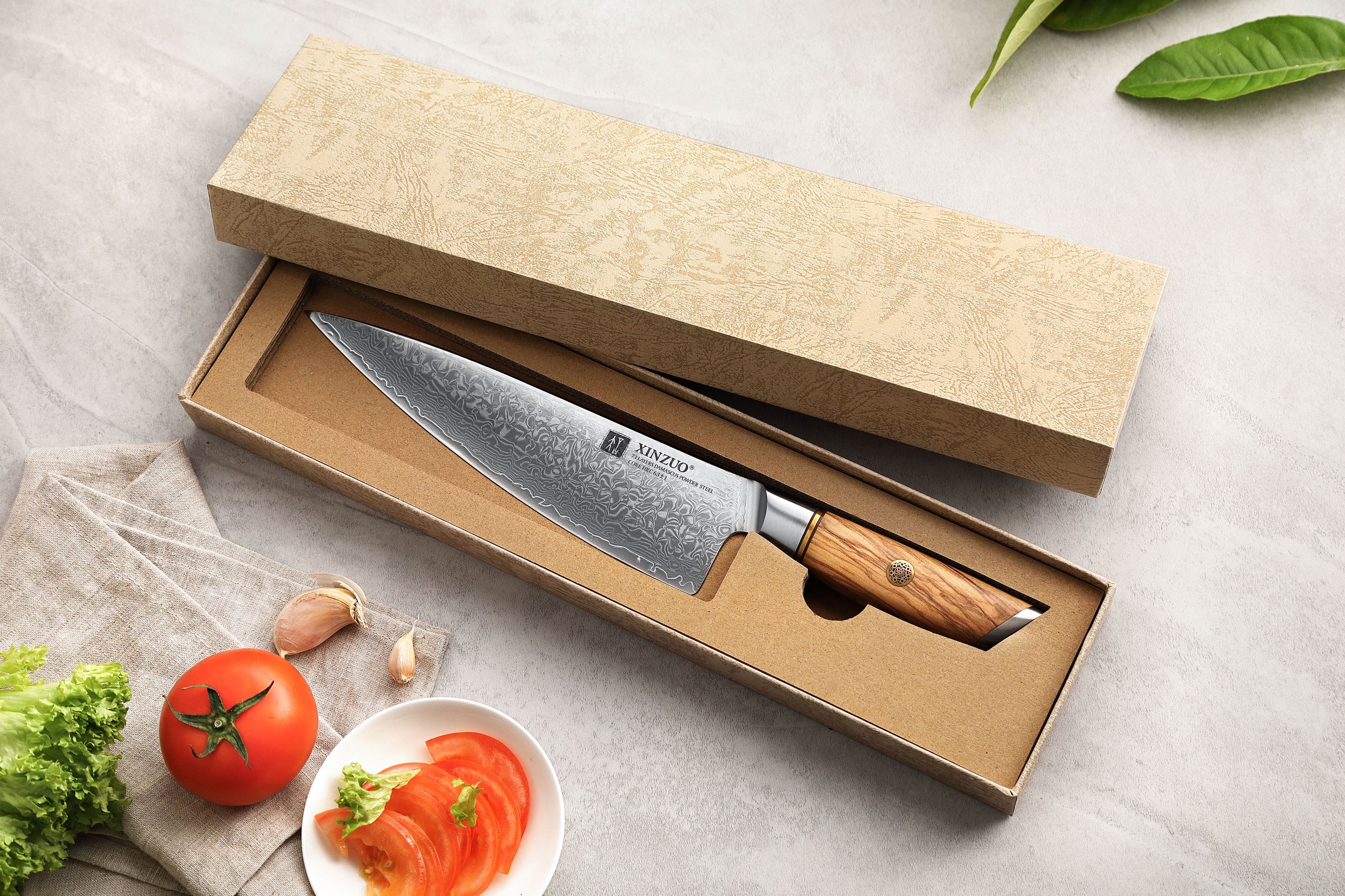 XinZuo Messer Lan B37, 21 cm ist in einer eleganten, umweltfreundlichen Box verpackt