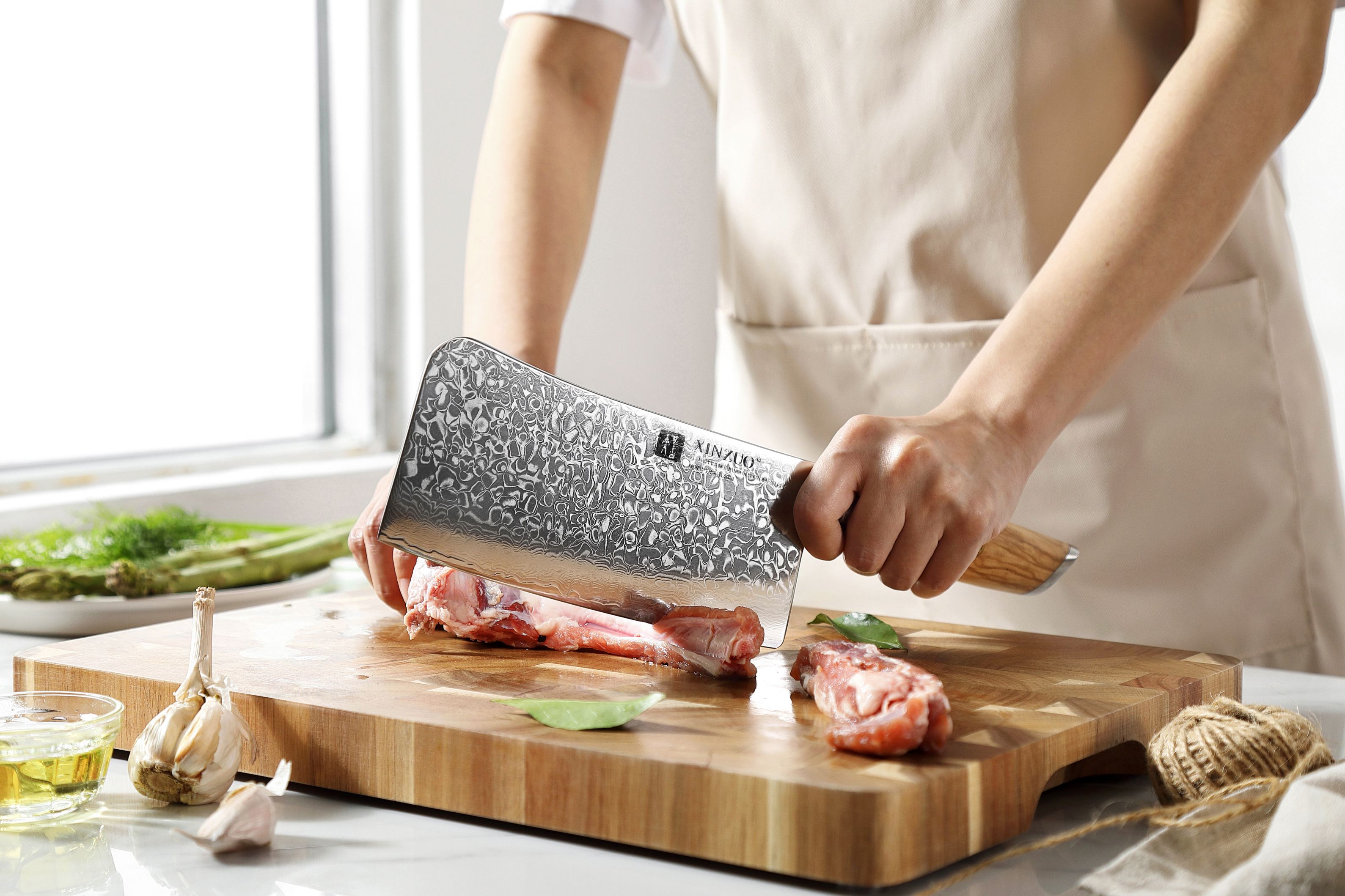 Hacken mit dem Hackmesser XinZuo Lan B37