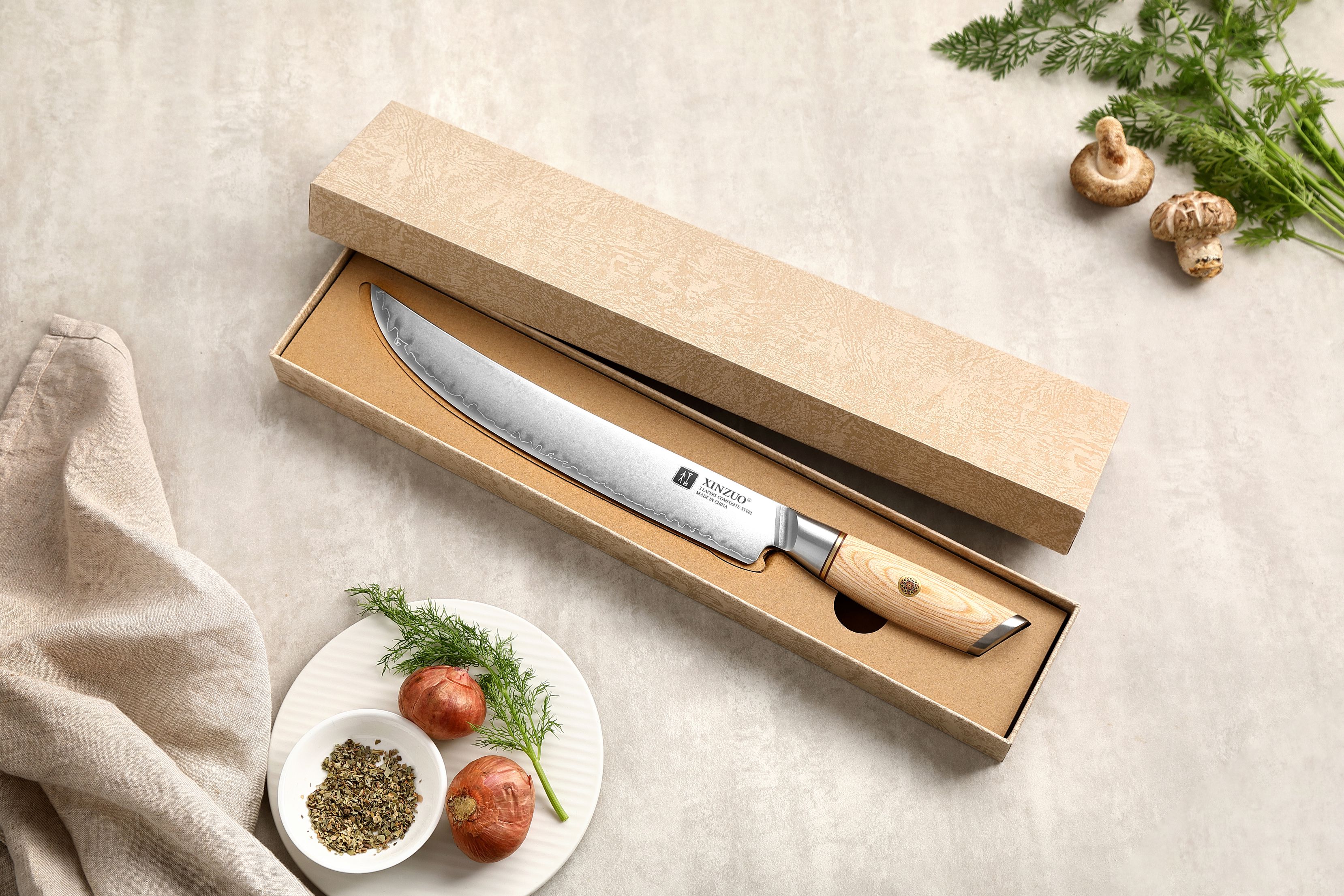Fleischmesser XinZuo Lan B37S in der Geschenkbox