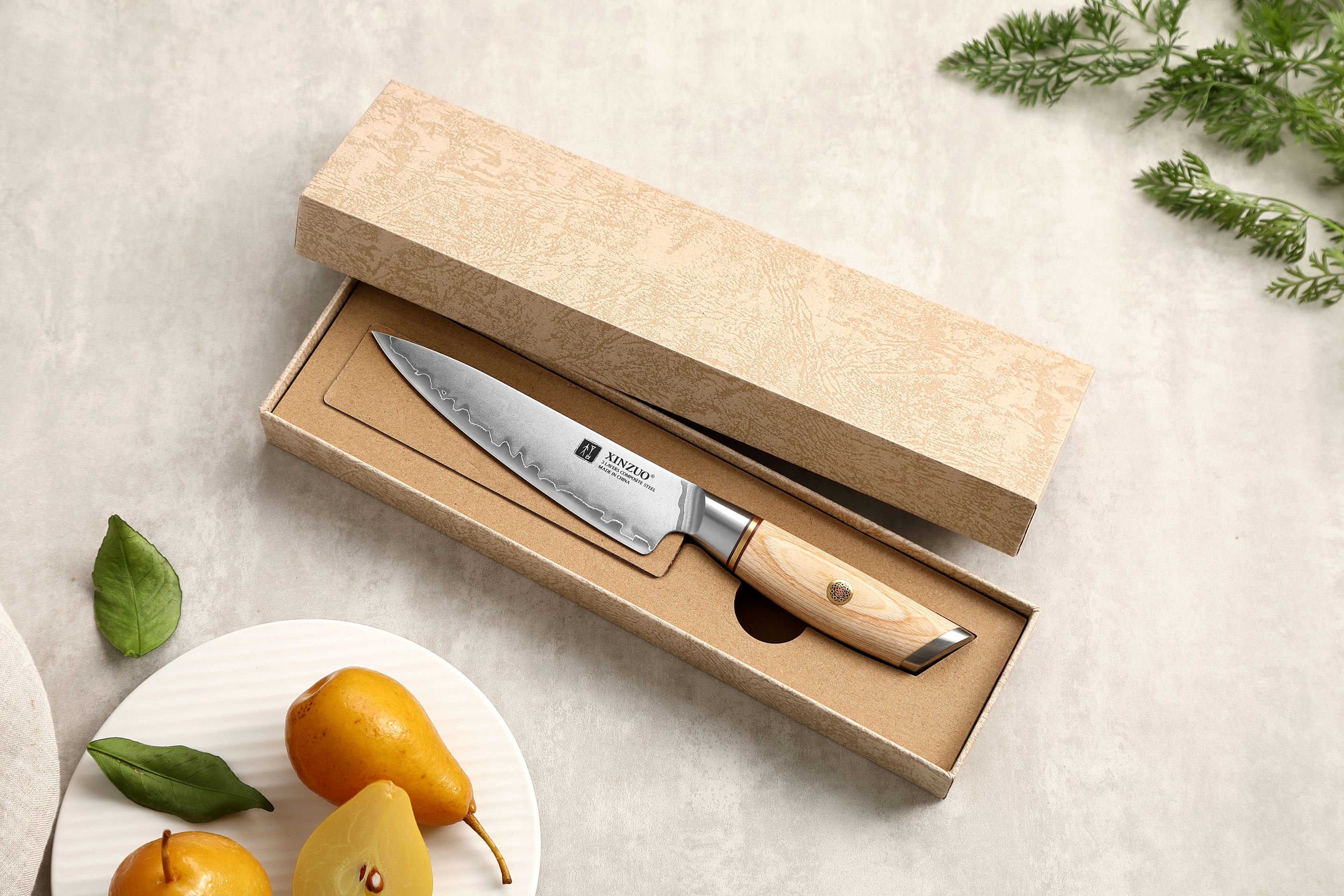 Luxuriöse Geschenkbox Gemüsemesser XinZuo Lan B37S