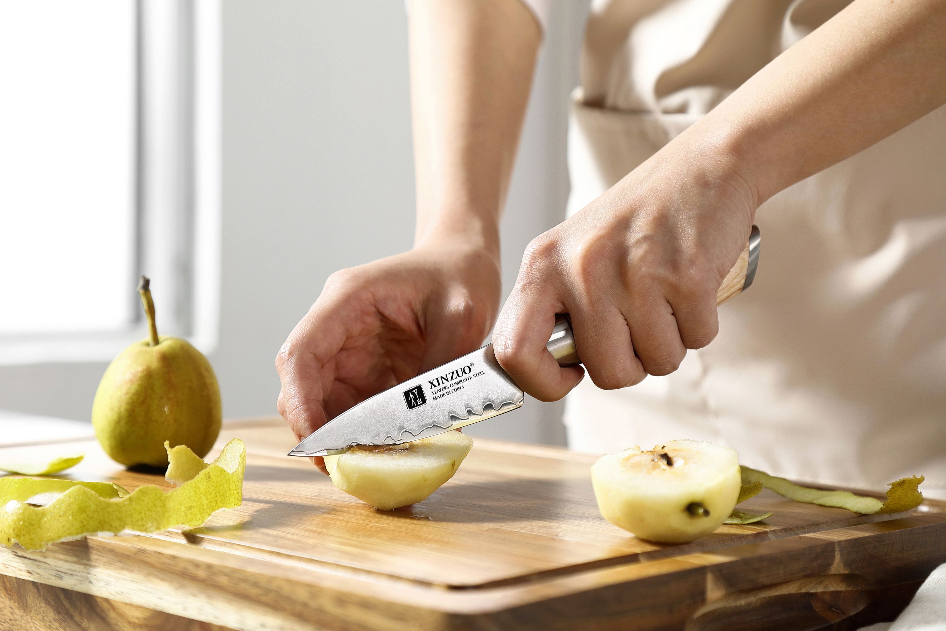 Schälen mit dem Messer XinZuo Lan B37S