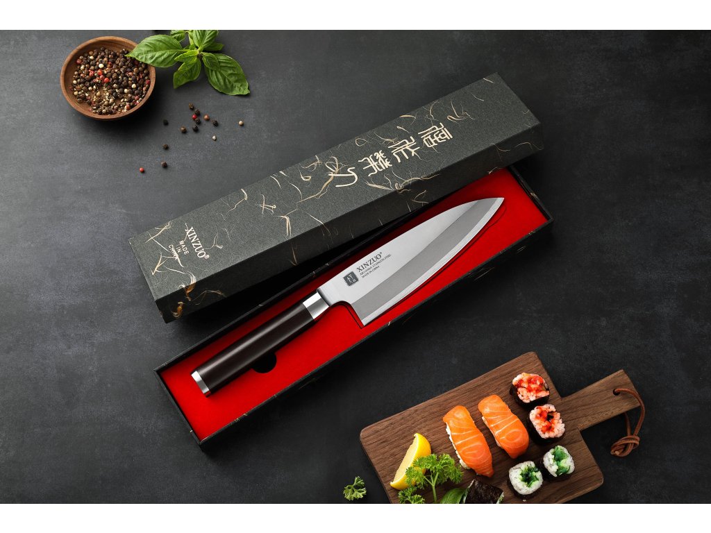 Messer Deba S-E 18 cm XinZuo in der Geschenkbox