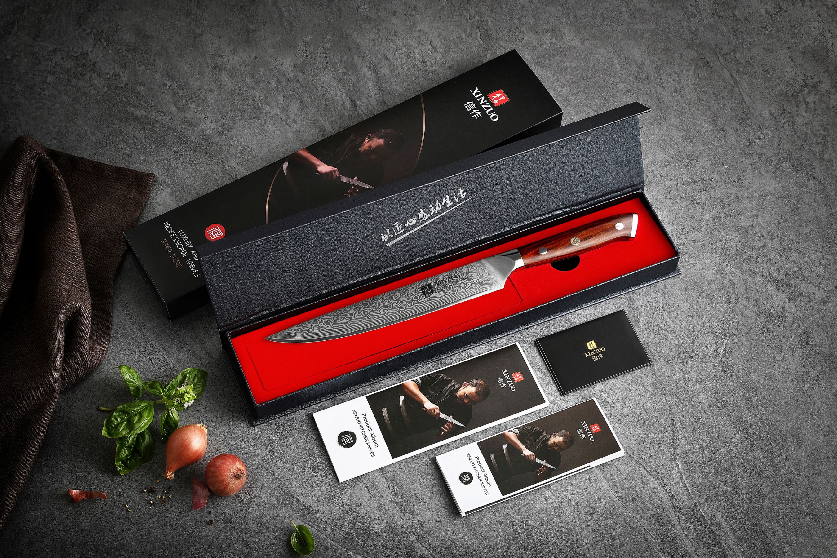 Fleischmesser XinZuo Yu B13R in der Geschenkbox