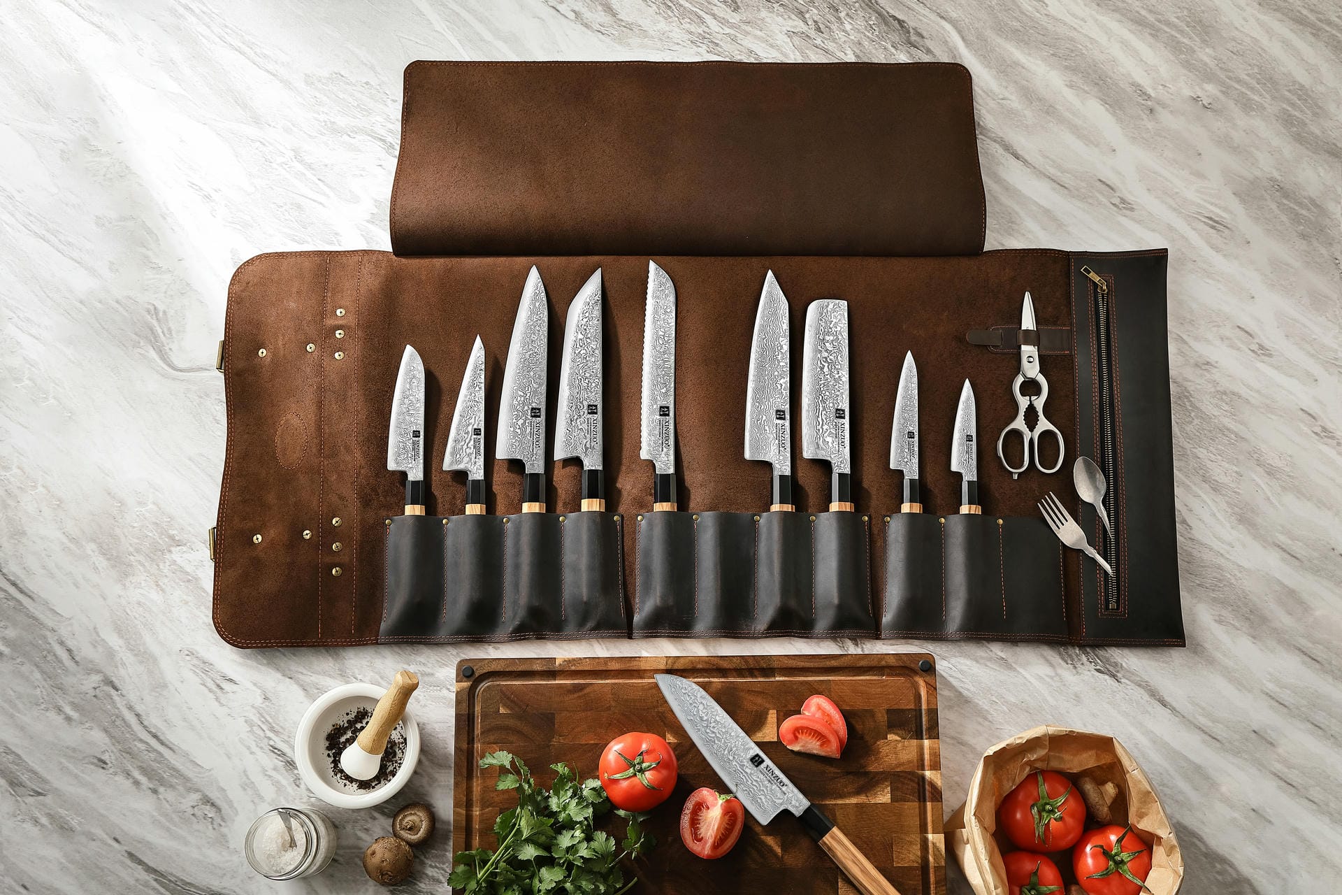 Messertasche von XinZuo, schwarz - Eine Messer-Vorschau