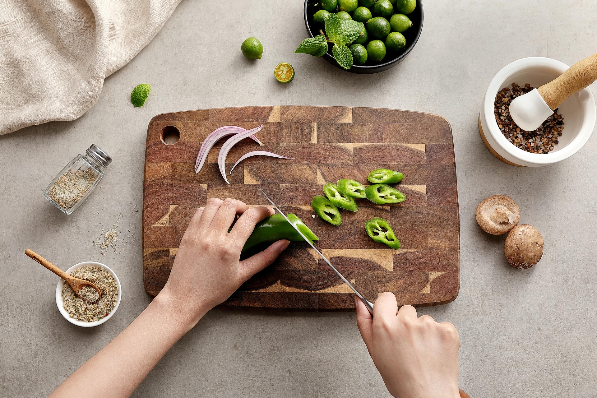 Vorschau des Schneidebretts beim Schneiden