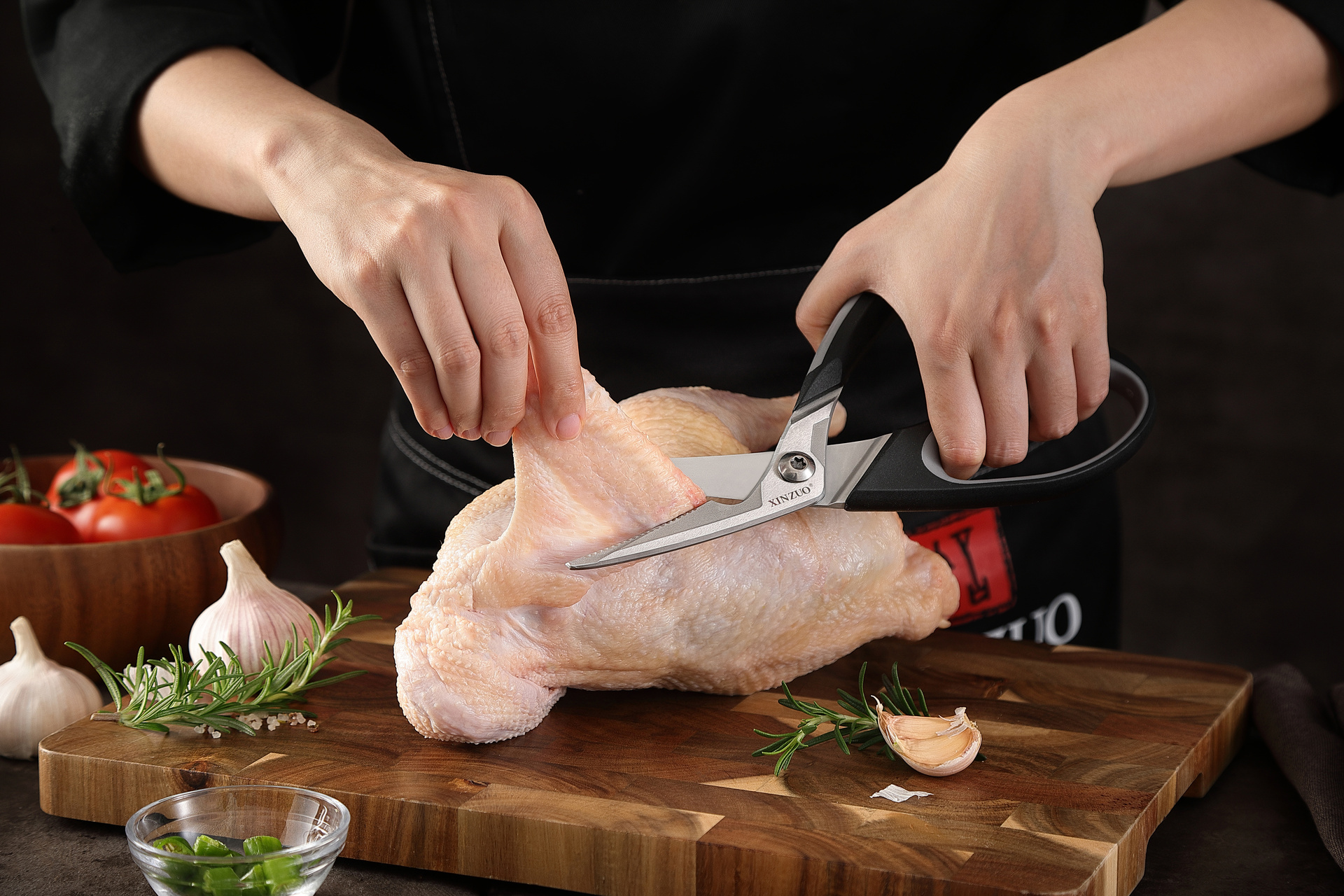 Geflügelschere XinZuo H8 - Schneiden und Portionieren von gekochtem und gebratenem Fleisch