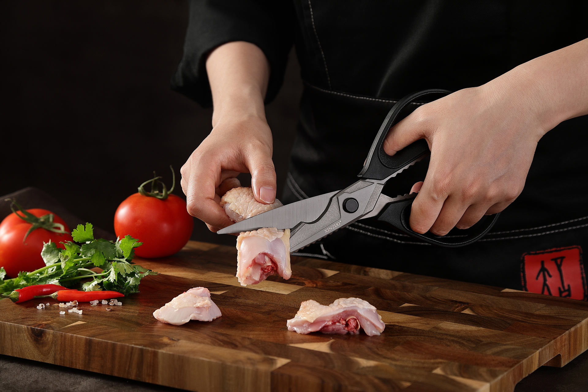 Geflügelschere XinZuo H7 - Schneiden und Portionieren von gekochtem und gebratenem Fleisch