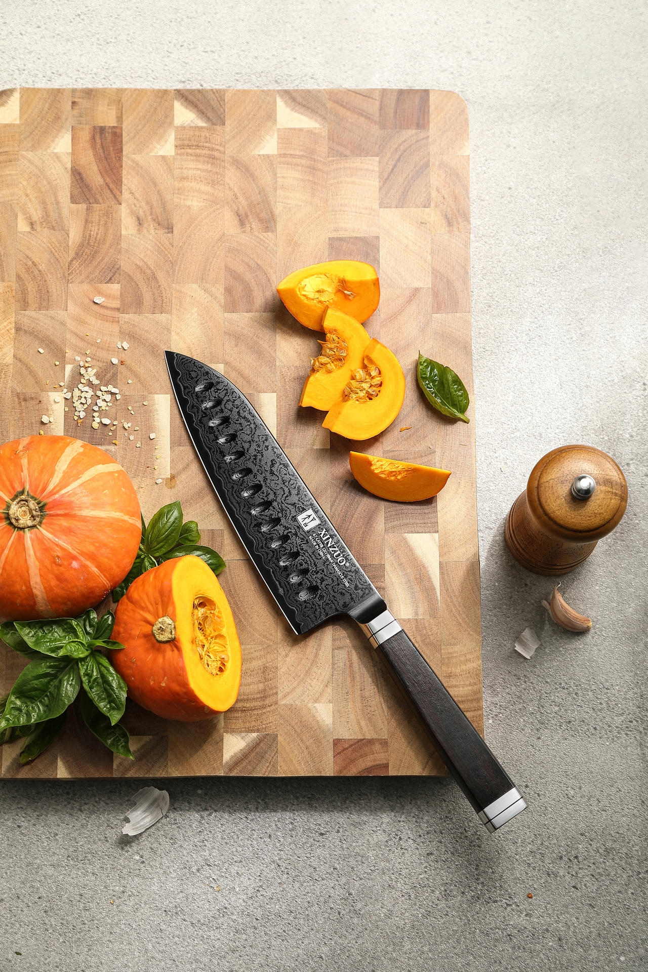 Santoku Messer XinZuo Ji X08E Griff
