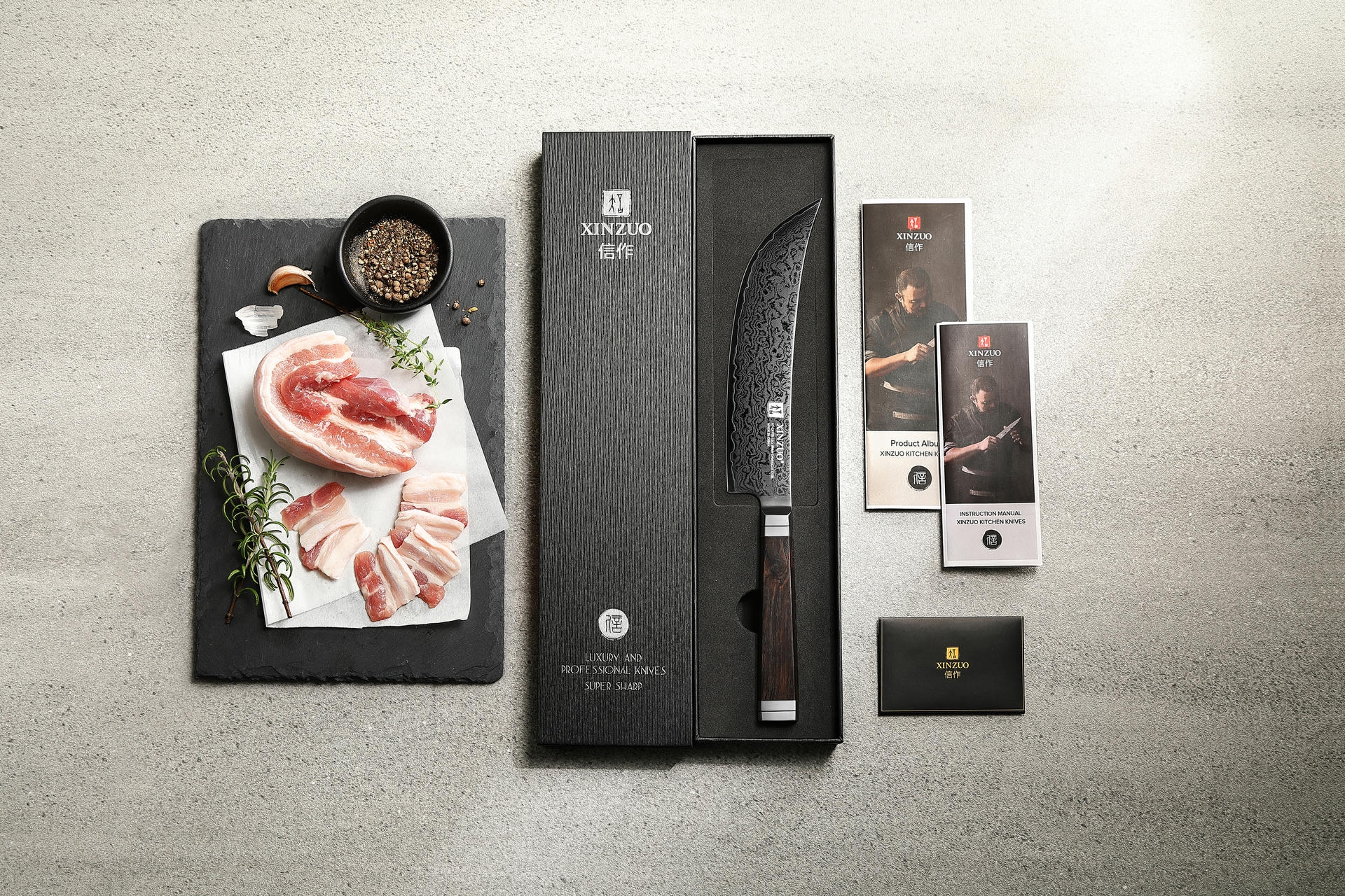 Luxuriöse Geschenkbox Fleischmesser Viking XinZuo Ji X08E