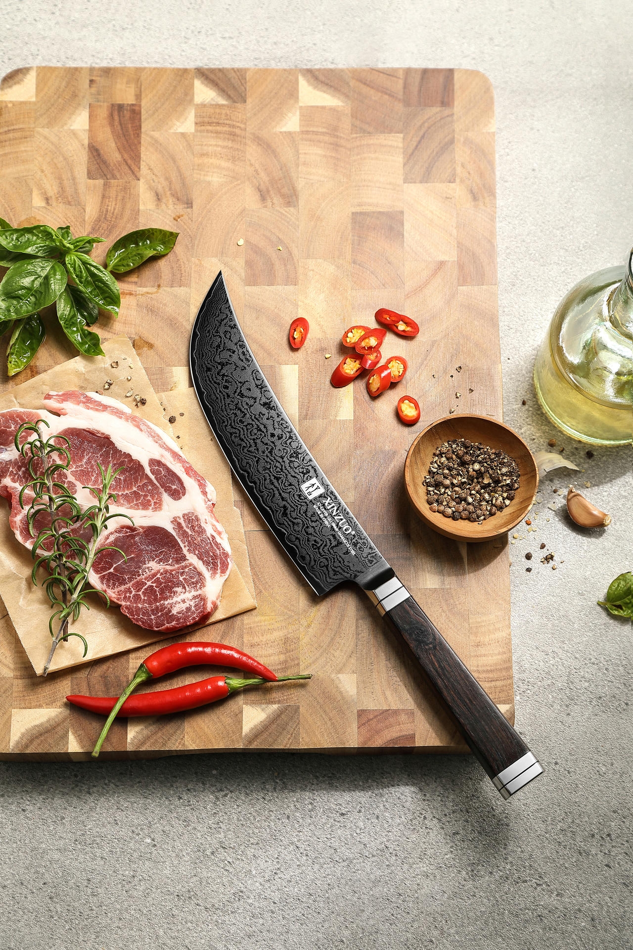 Fleischmesser Viking XinZuo Ji X08E Griff