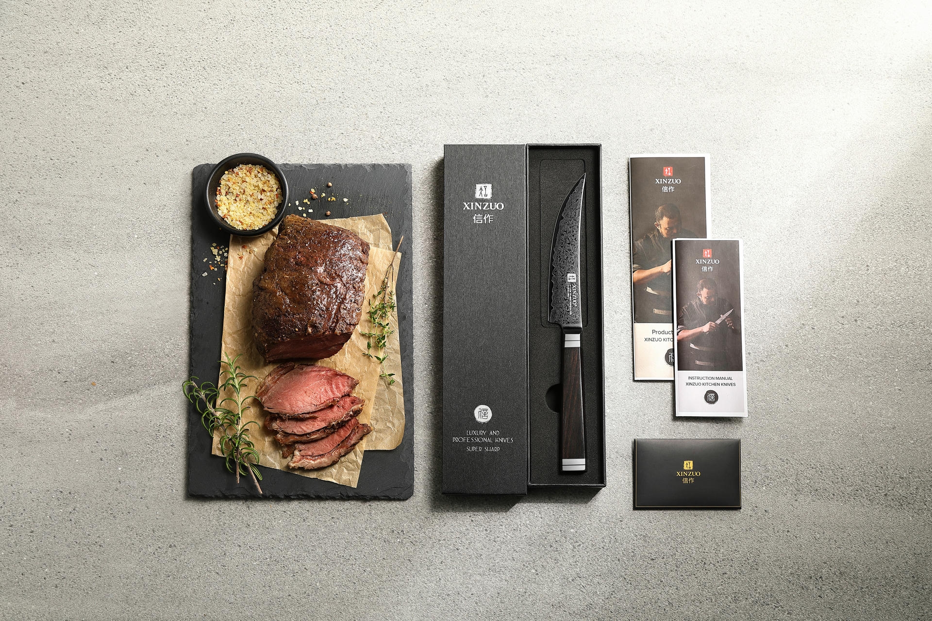 Luxuriöse Geschenkbox Steakmesser XinZuo Ji X08E