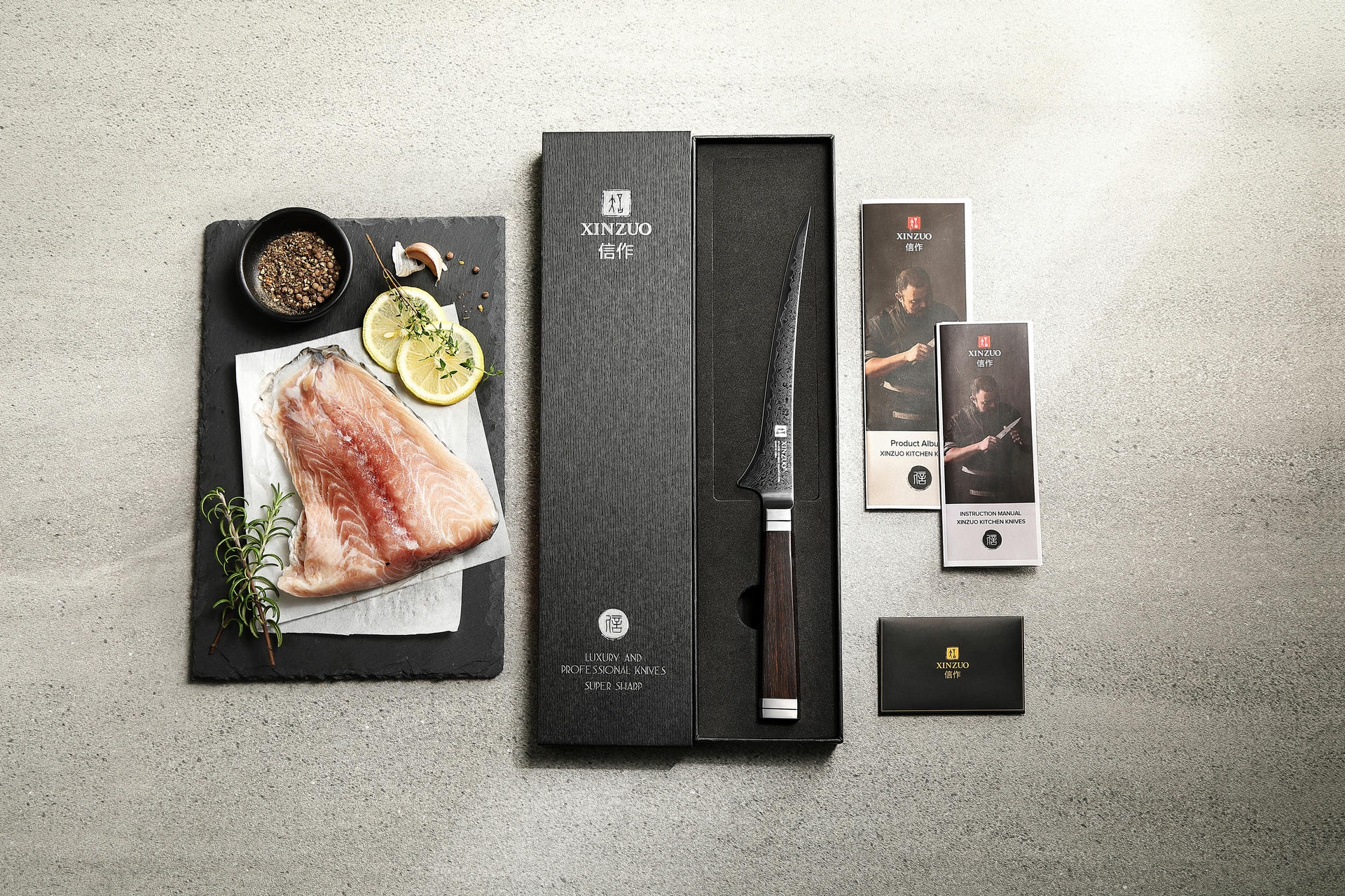 Luxuriöse Geschenkbox Filetiermesser XinZuo Ji X08E
