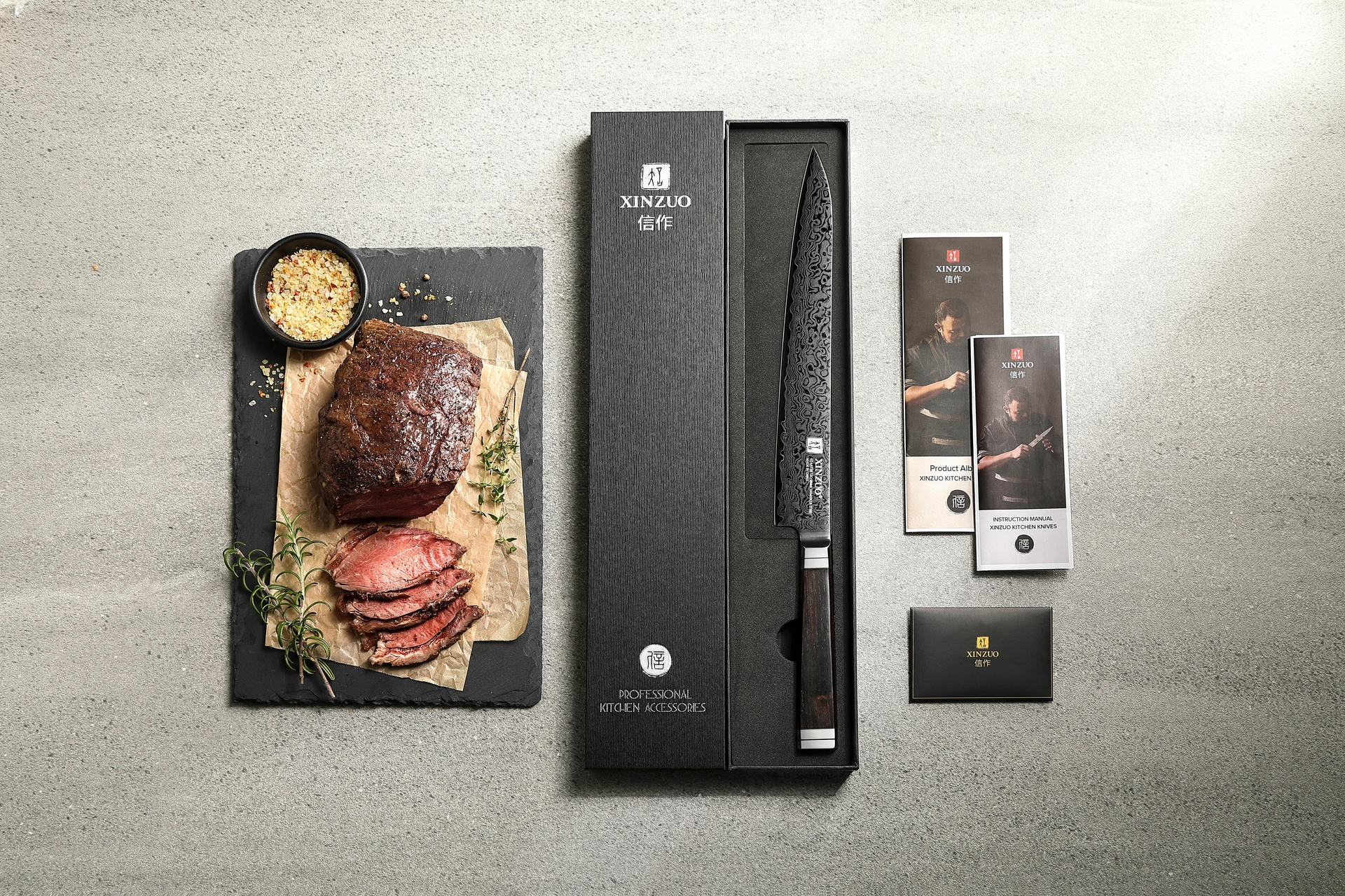 Luxuriöse Geschenkbox Fleischmesser XinZuo Ji X08E