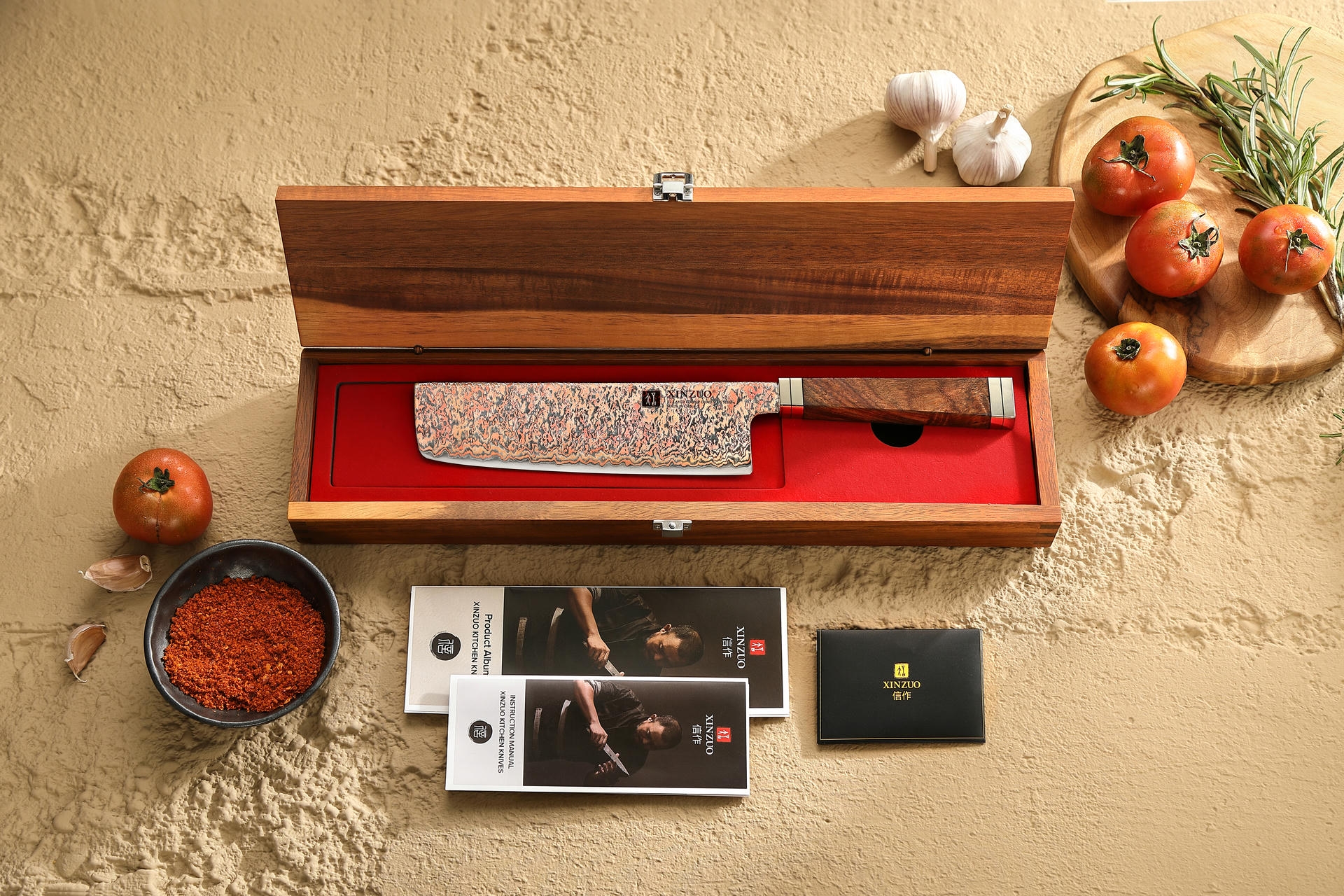 Luxuriöse Geschenkbox Nakiri Messer XinZuo Ji X08C