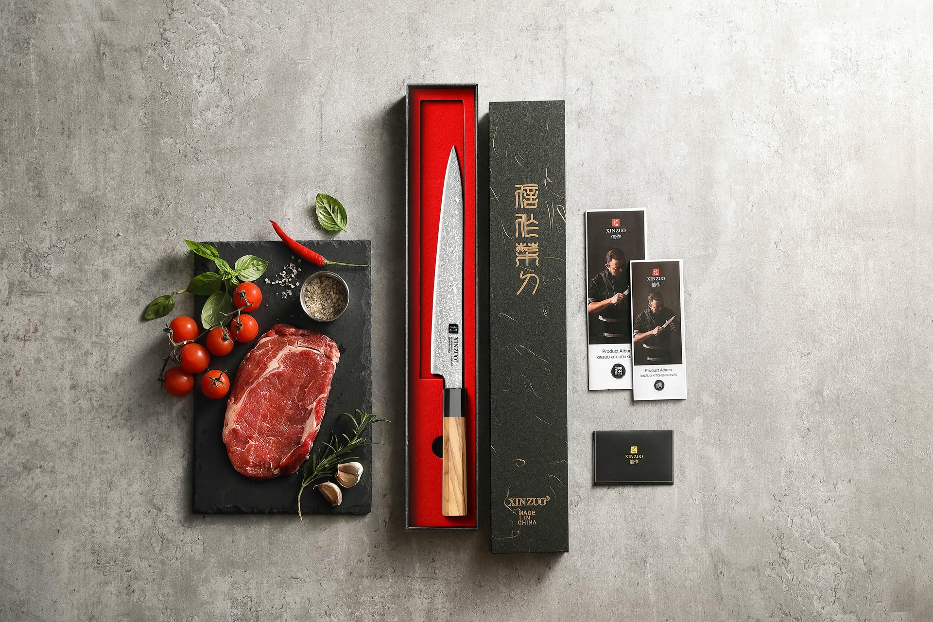 Luxuriöse Geschenkbox Fleischmesser XinZuo PM8O