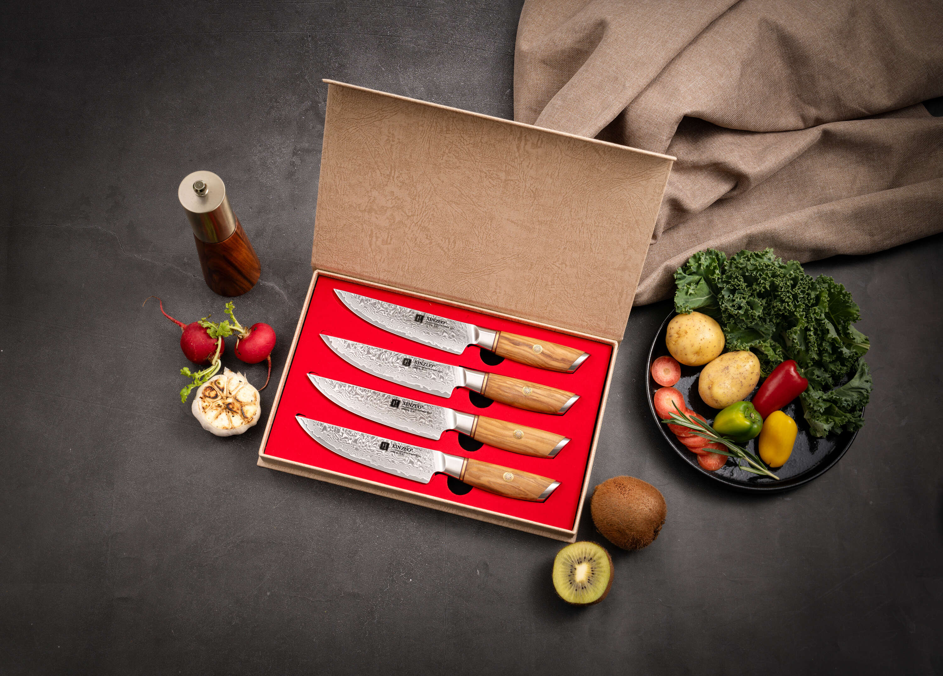 Steakmesser-Set XinZuo Lan B37 in der Geschenkbox