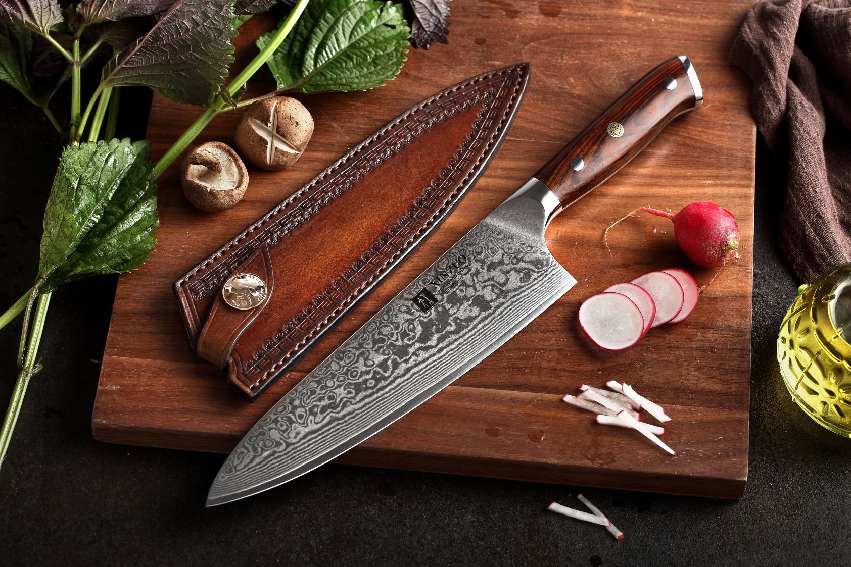 Ledertasche für Chefmesser - B13