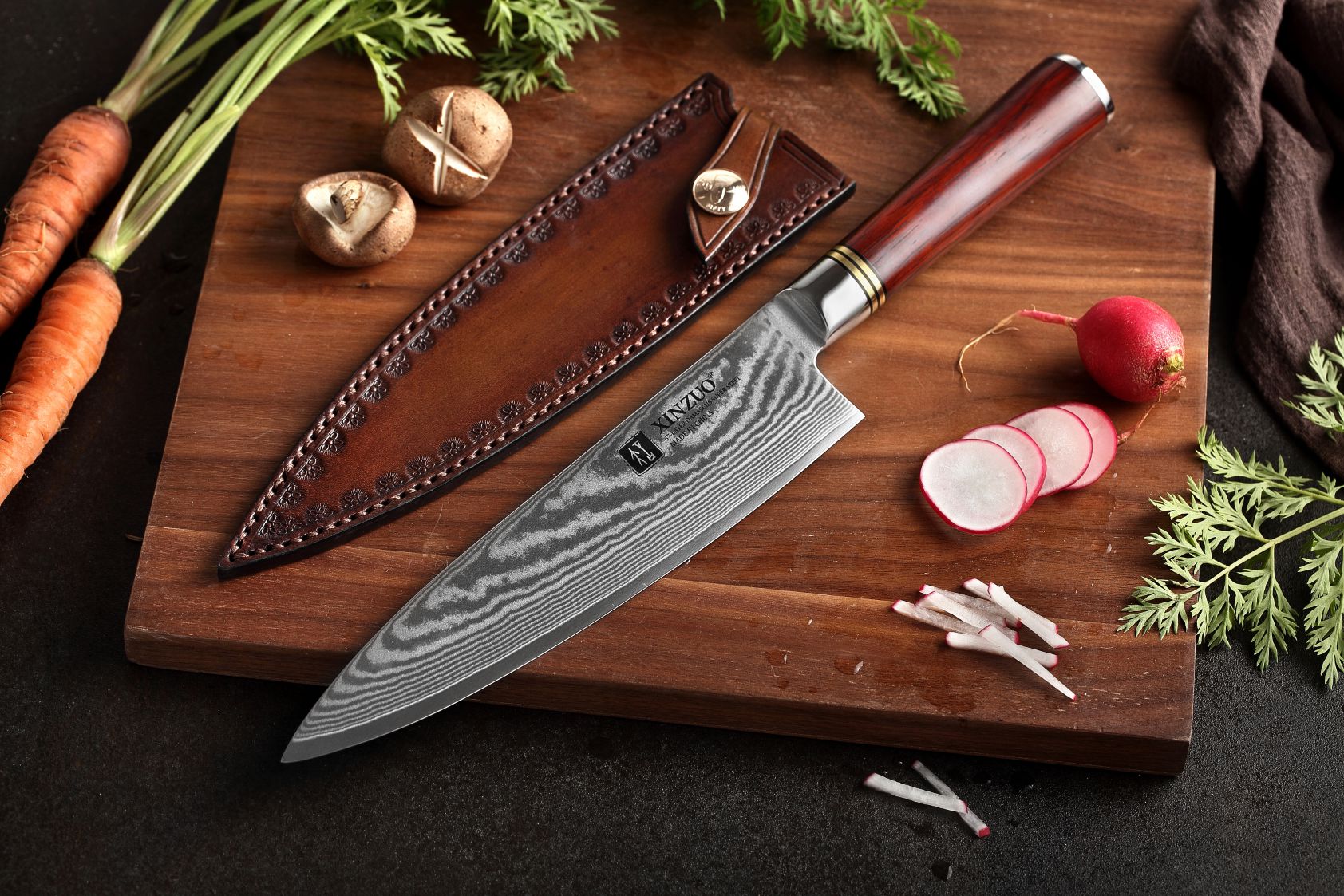 Ledertasche für Chefmesser