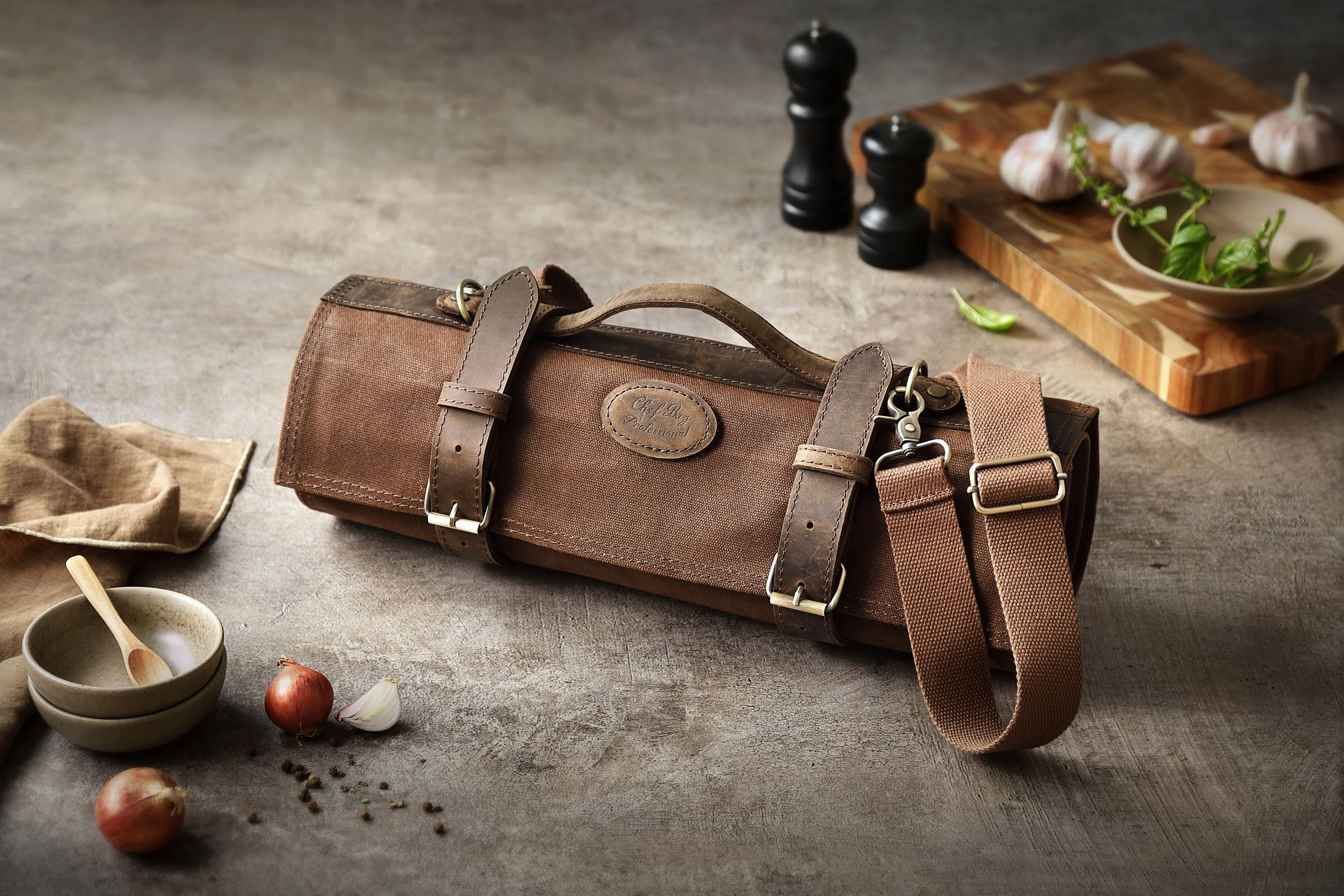 Messertasche von XinZuo, braun